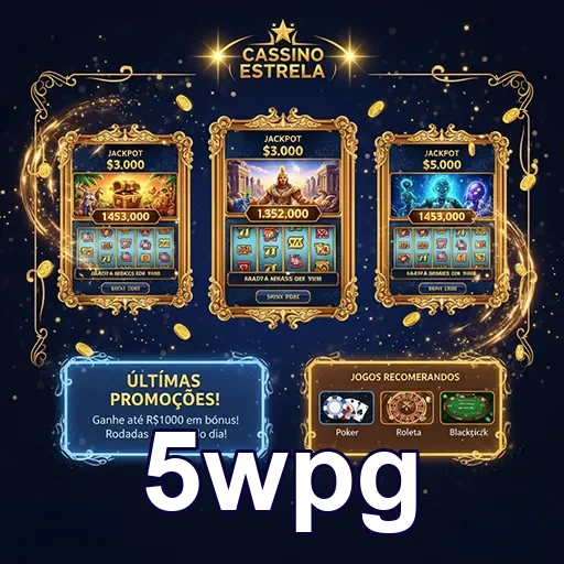 Imagem do cassino Estrela Jackpot no site 5wpg, destacando jogos e prêmios emocionantes.