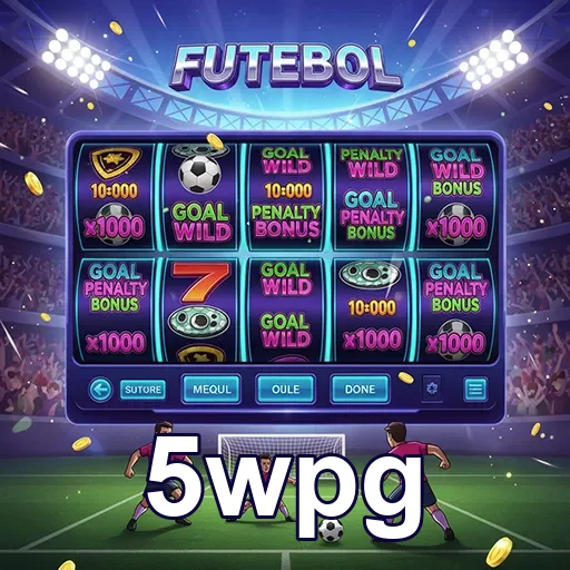 Imagem do jogo de slot de futebol disponível no 5wpg, apresentando elementos esportivos e gráficos vibrantes.