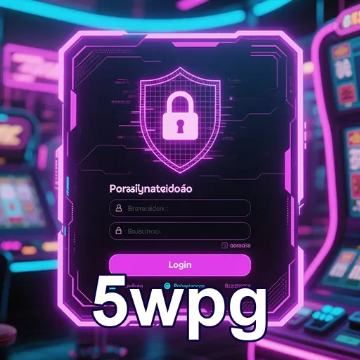 Tela de login do 5wpg com ênfase na segurança dos dados do usuário.